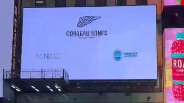 La bodega Corbeau Wines promocionó Mendoza en Time Square de Nueva York