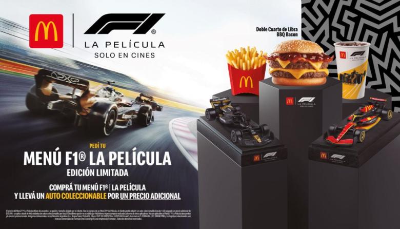 ¿Sos tuerca? McDonald’s lanza en Mendoza su menú temático de la F1 y llega con autos coleccionables