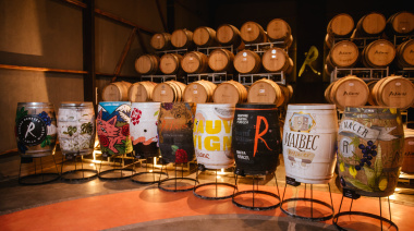 Barricas que cuentan historias: el arte y el vino se fusionan en Renacer Painted Edition