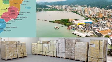 Primer envío de vinos mendocinos llega al hub logístico de Santa Catarina, Brasil
